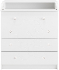 Пеленальний комод Babyroom Teddy bear 102x80x50 white